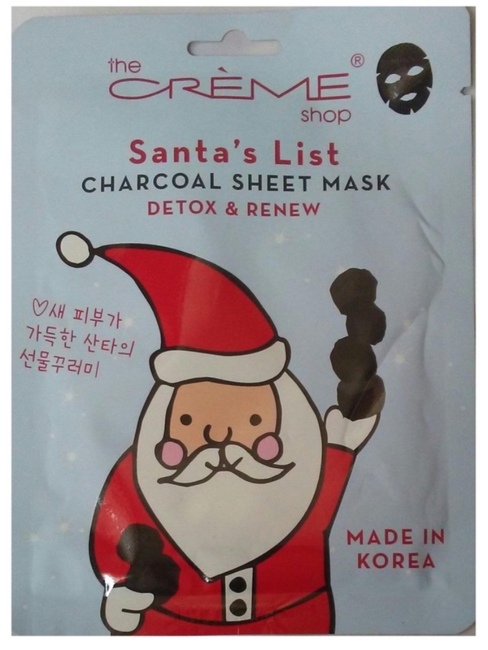 New! The Creme Shop Santa's List Charcoal Sheet Detox & Renew